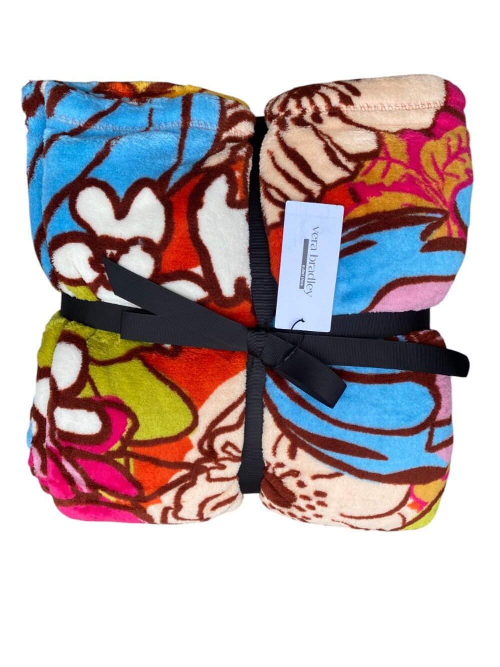 NWT Vera Bradley Outlet Essential Throw Blanket Soft Fleece Midday Garden 50x80
